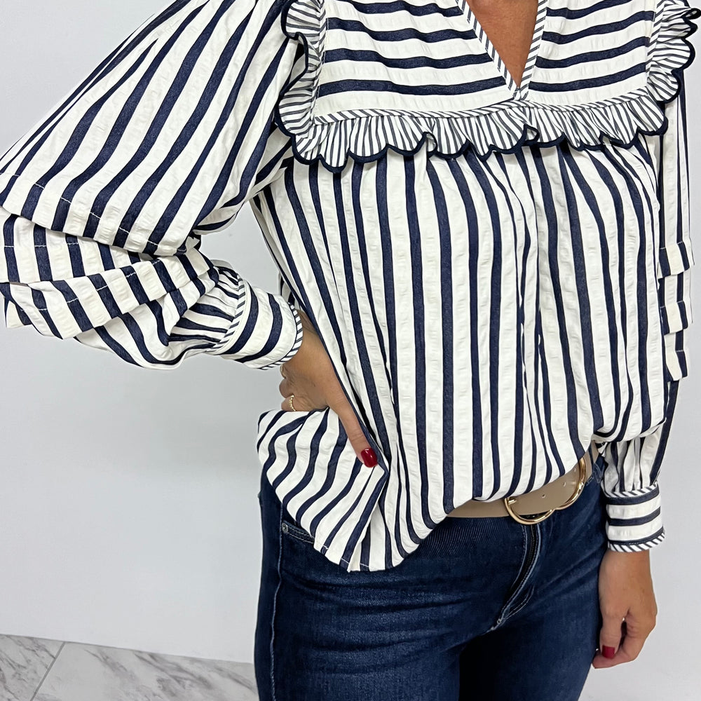 Always Dreaming Navy Stripe Top