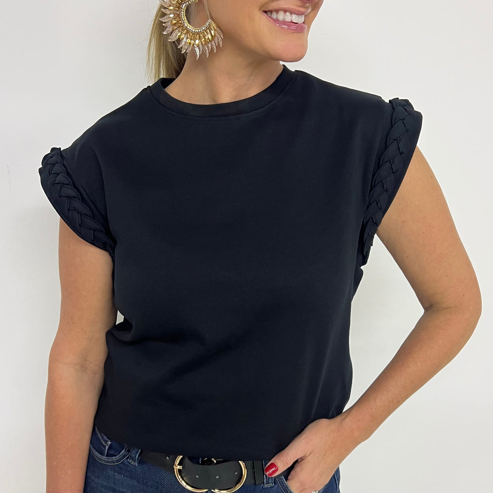 Ensley Braid Top (Black)