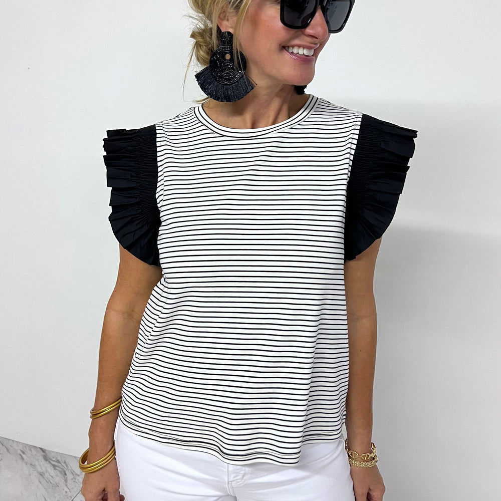 
                  
                    Love Line Stripe + Smocked Top -FINAL SALE
                  
                