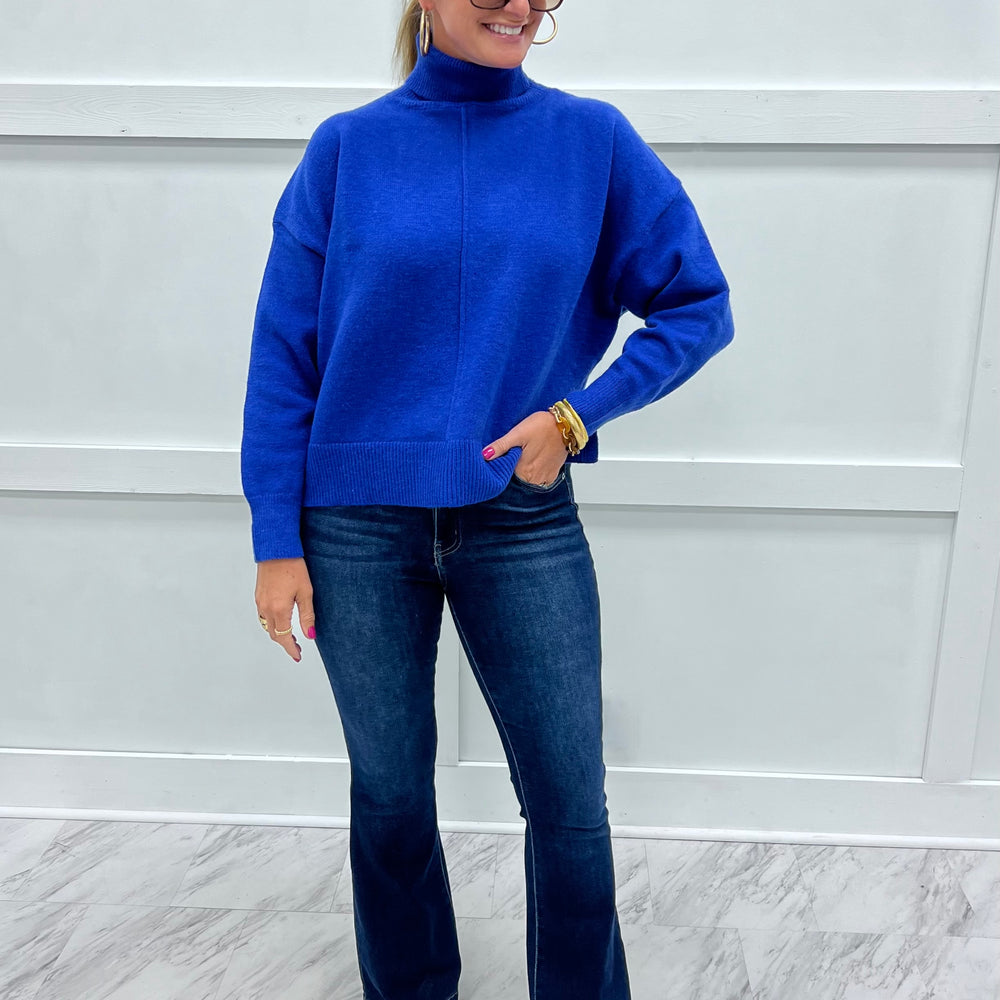 The Adler Turtleneck Sweater (Blue)