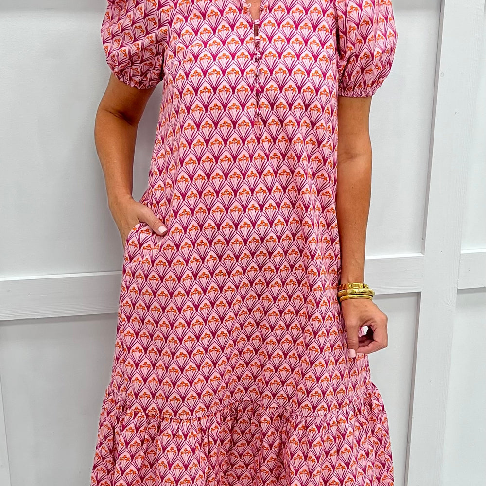 
                  
                    Penny Pink Print Midi Dress
                  
                