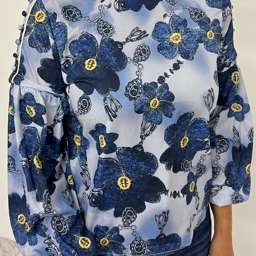 
                      
                        Lizzy Blue Floral Top
                      
                    