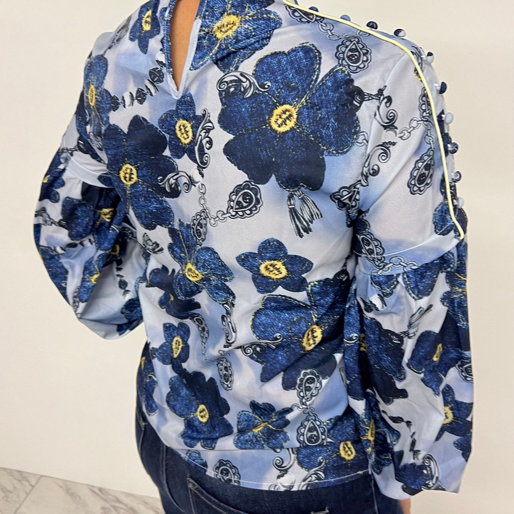 
                      
                        Lizzy Blue Floral Top
                      
                    