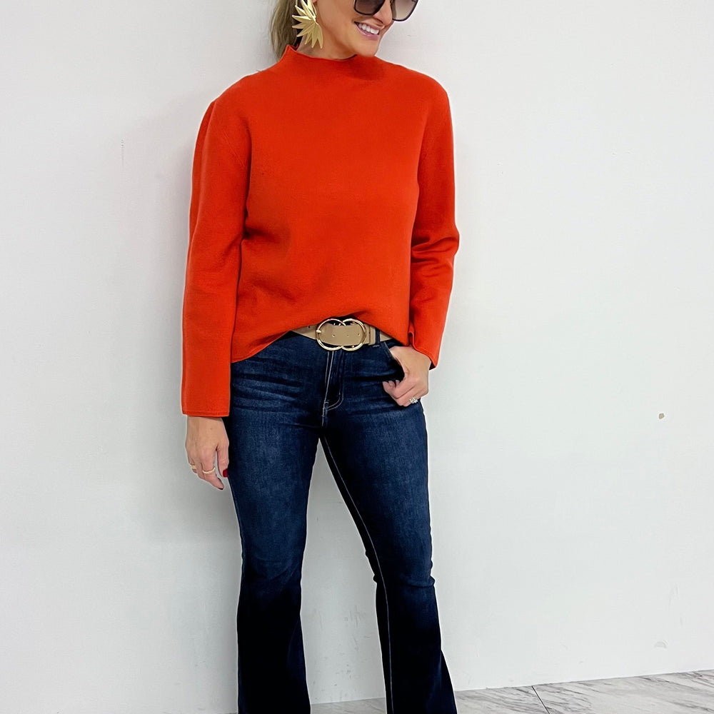 Elizabeth Mock Neck Sweater Top