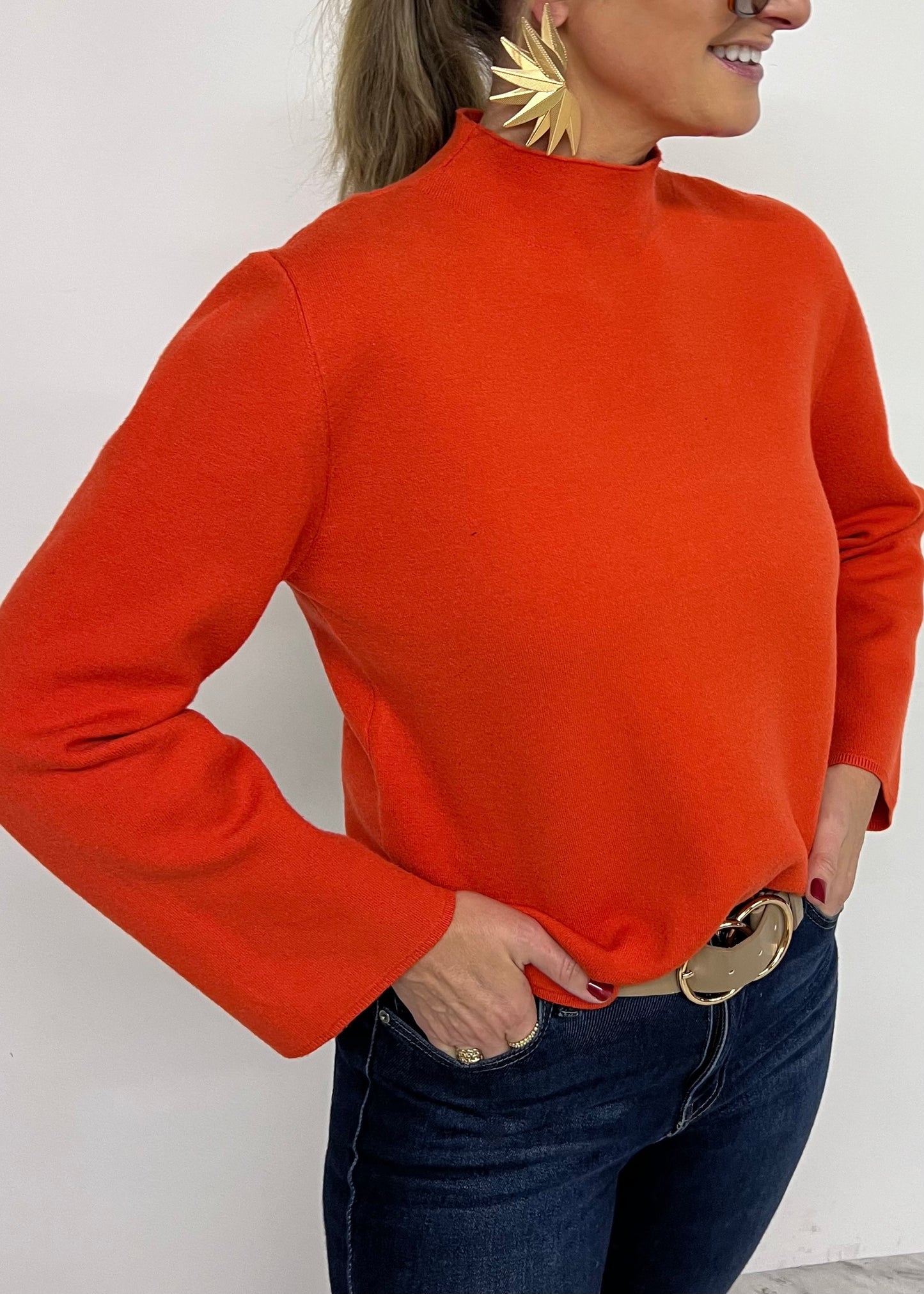 Elizabeth Mock Neck Sweater Top