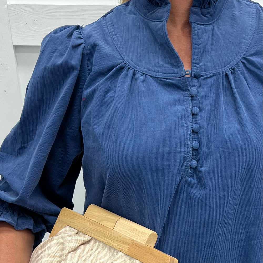 Arden Blue Corduroy Dress