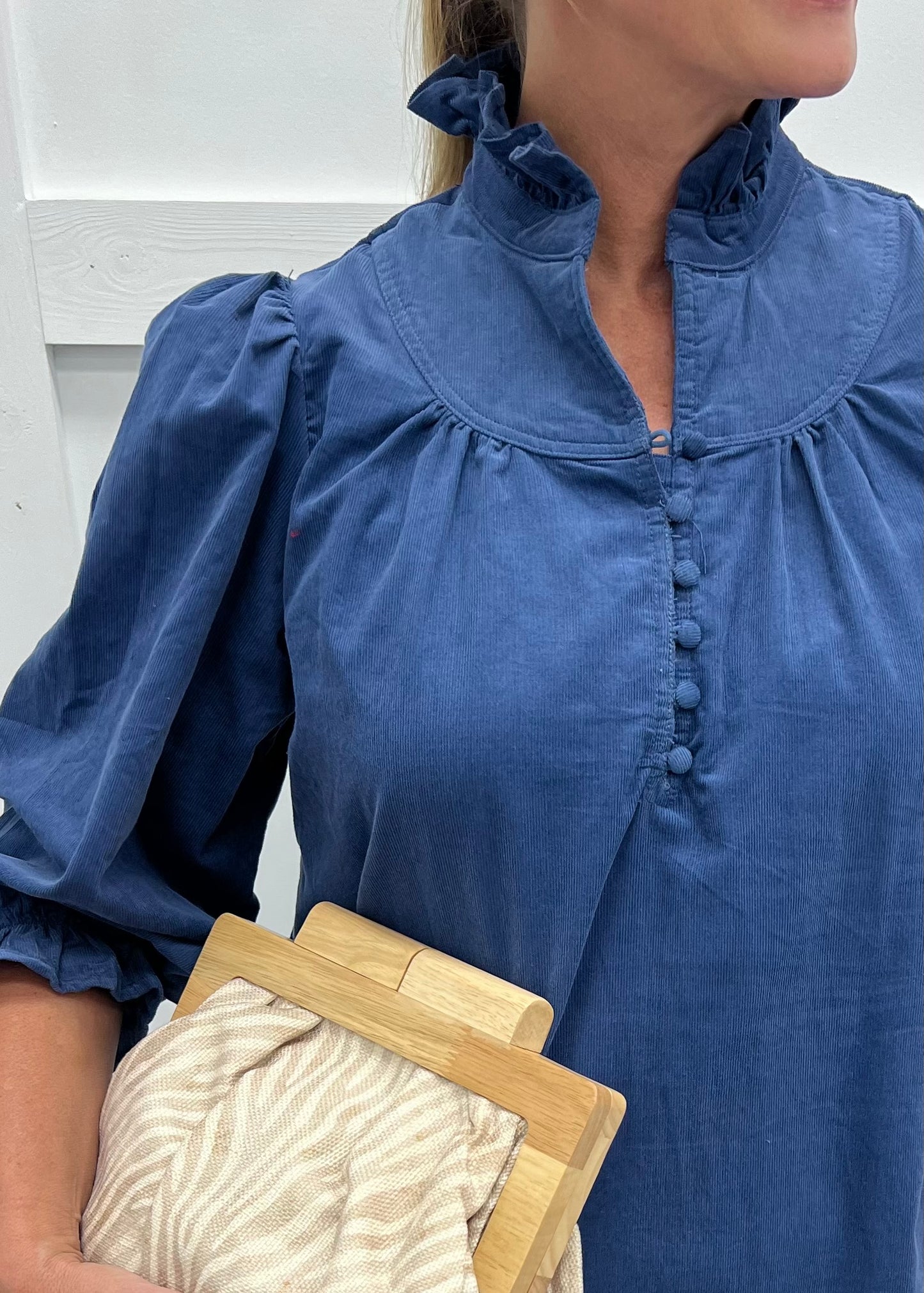 Arden Blue Corduroy Dress