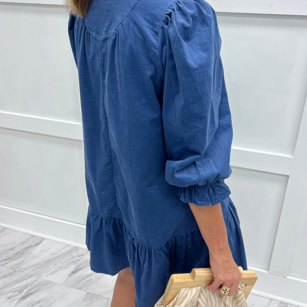 
                  
                    Arden Blue Corduroy Dress
                  
                