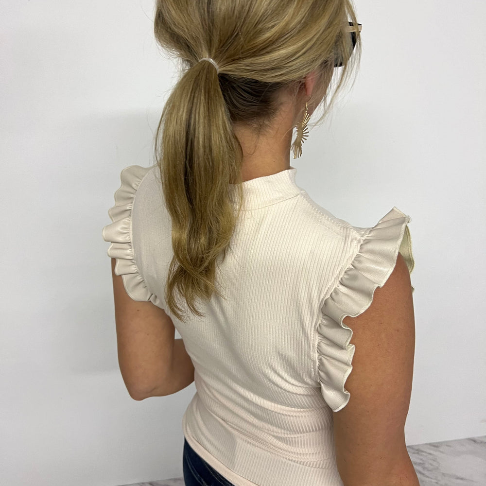 
                  
                    MADDIE Ruffle Top (Beige)
                  
                