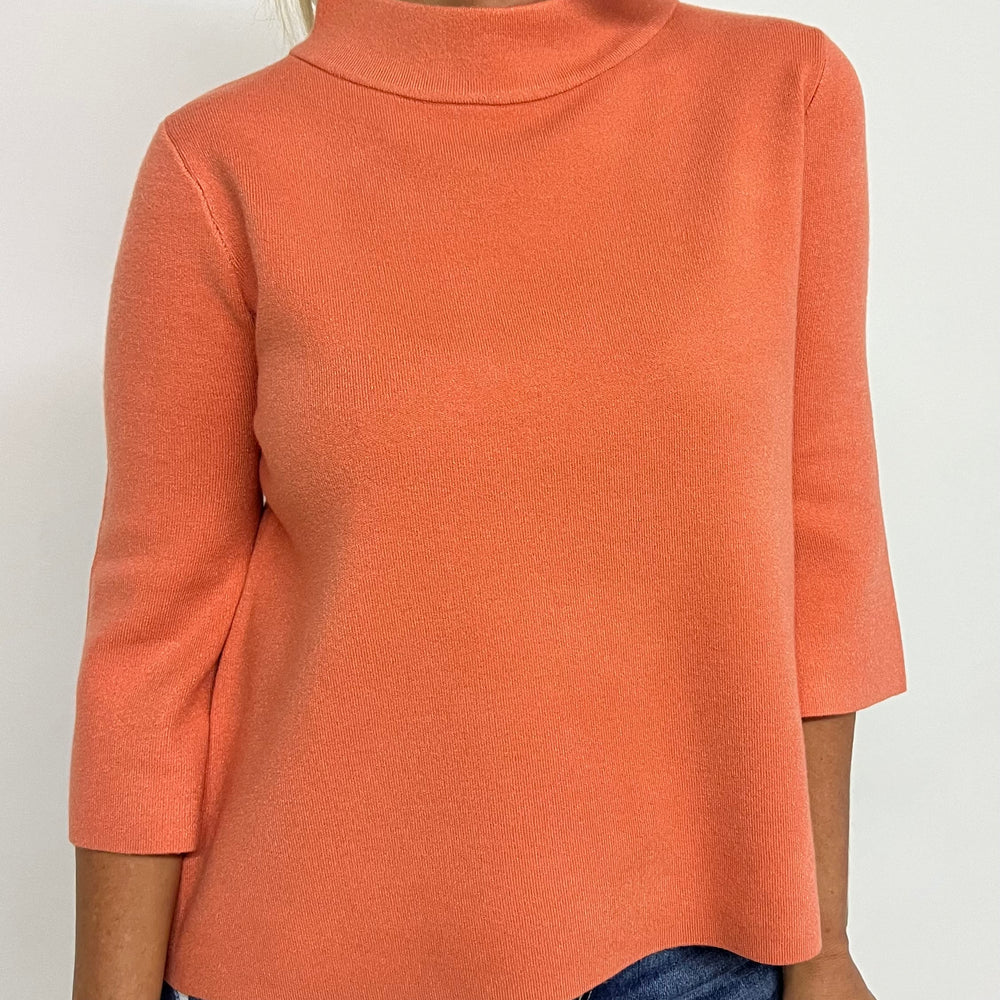 Estelle Coral Mock Neck Sweater - FINAL SALE