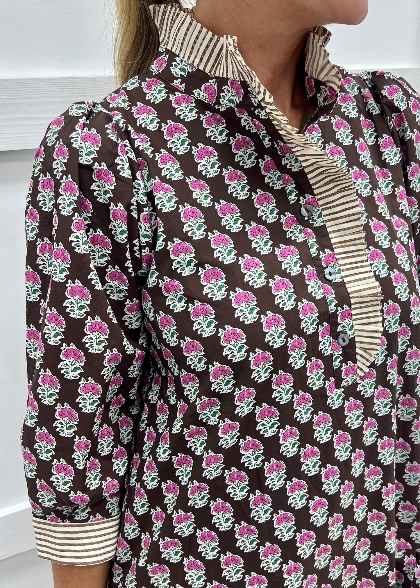 Burke Flower + Stripe Dress