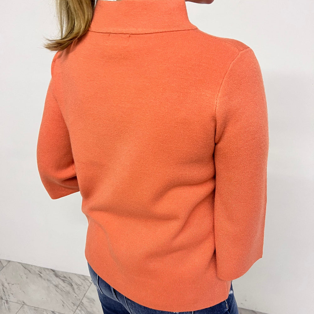 
                  
                    Estelle Coral Mock Neck Sweater - FINAL SALE
                  
                