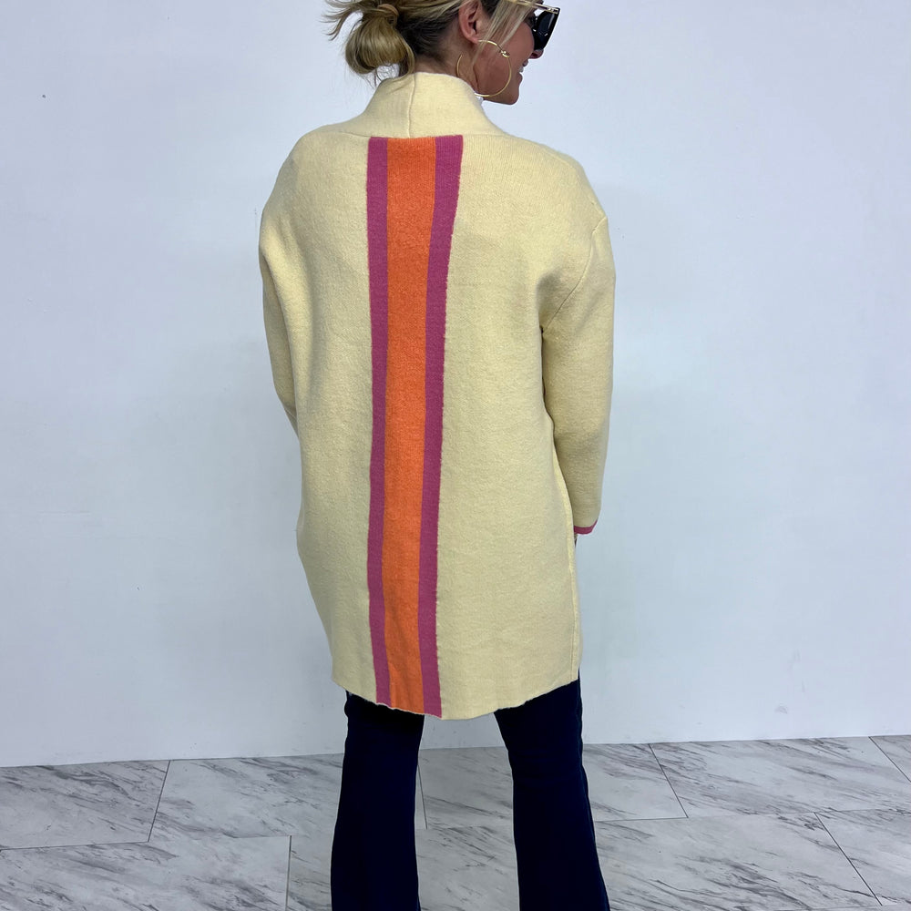 Standford Cardigan (pink stripe)