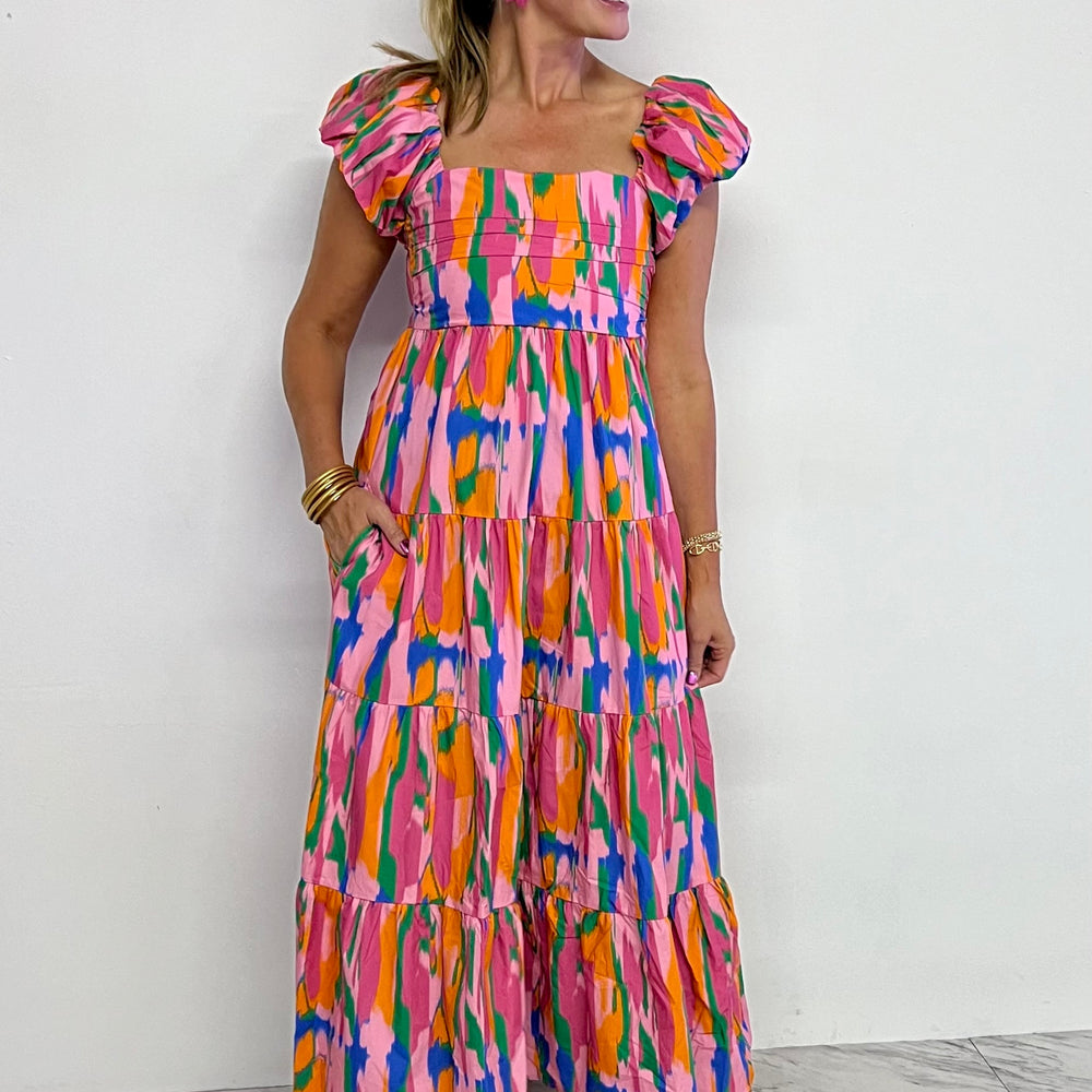 Posh Paint Stripe Dress - FINAL SALE