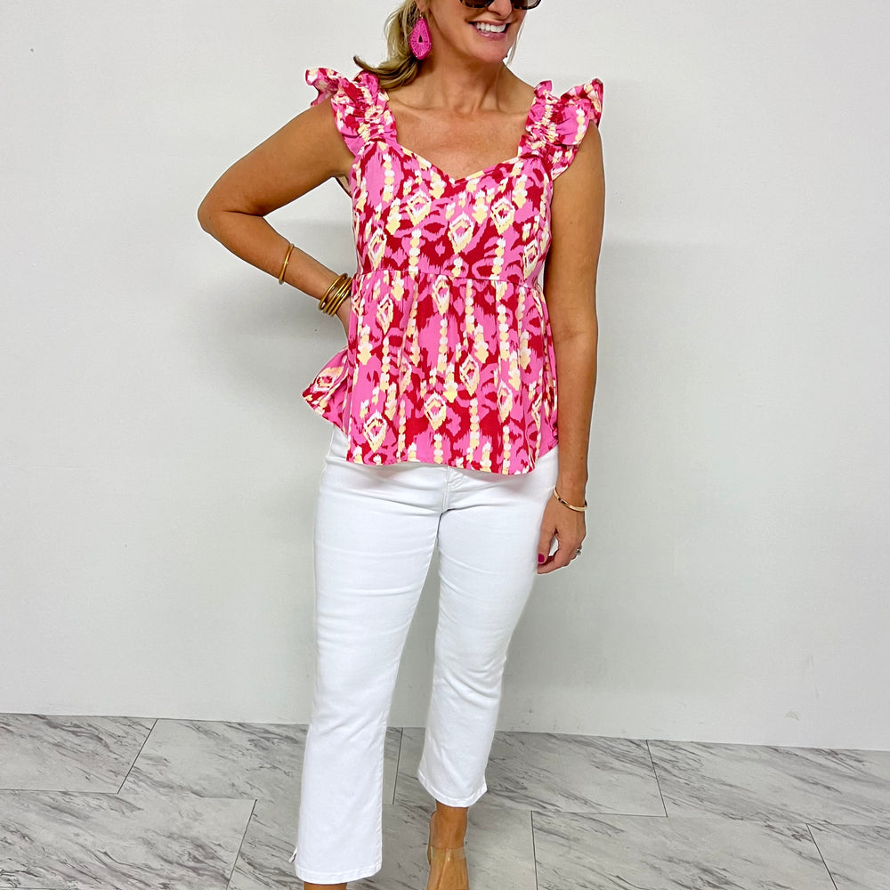 
                      
                        Flirt Print Sweetheart Top- FINAL SALE
                      
                    