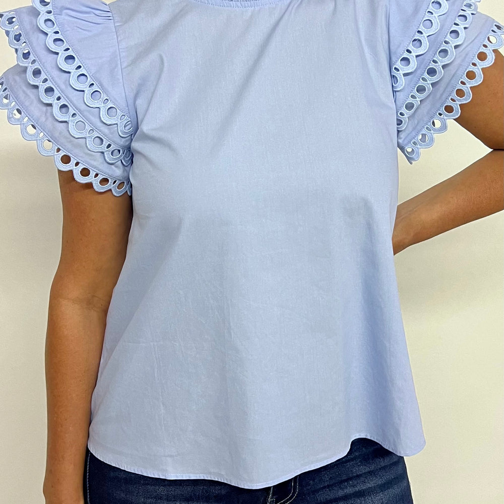 
                  
                    Skye Blue Circle Detail Top - FINAL SALE
                  
                