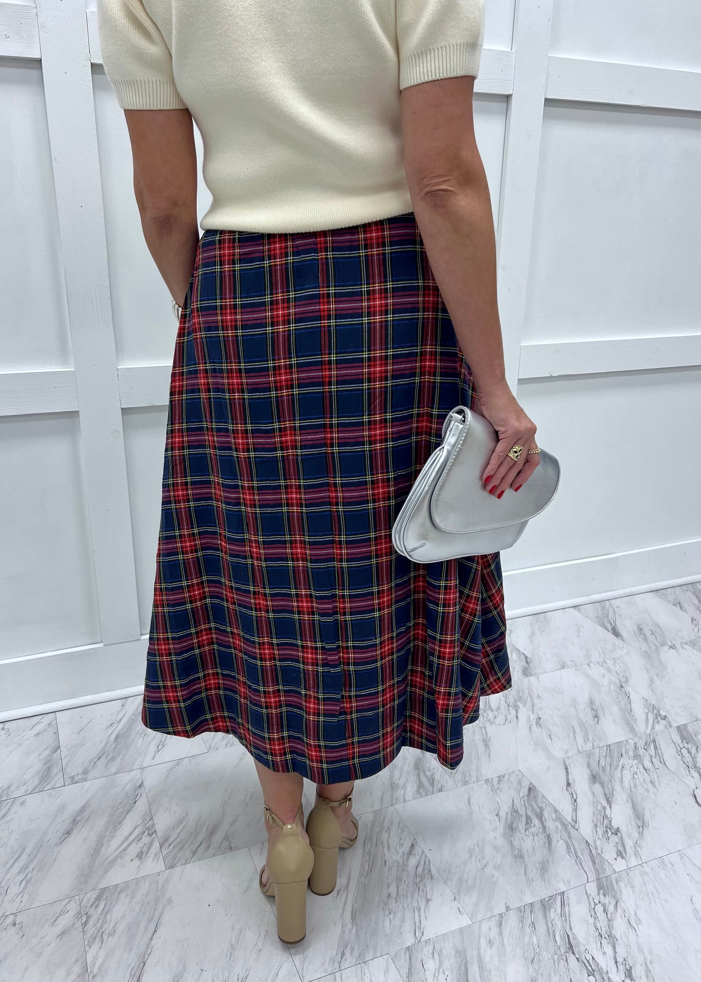 Social Season Plaid Skirt