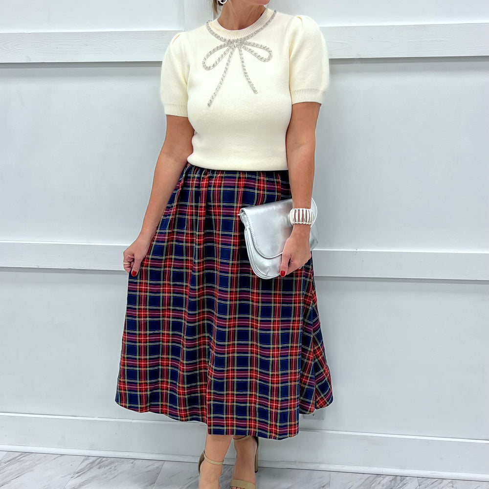 Social Season Plaid Skirt