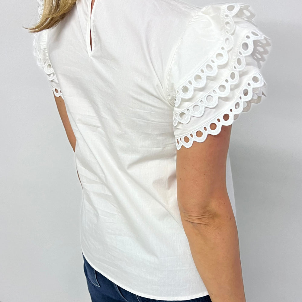 
                  
                    Perfect Day White Circle Detail Top
                  
                