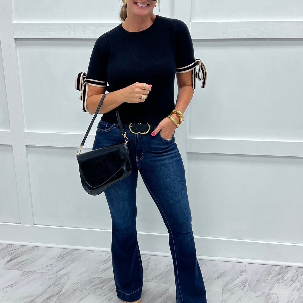 
                  
                    Adelaide Bow Sleeve Sweater (Black)
                  
                