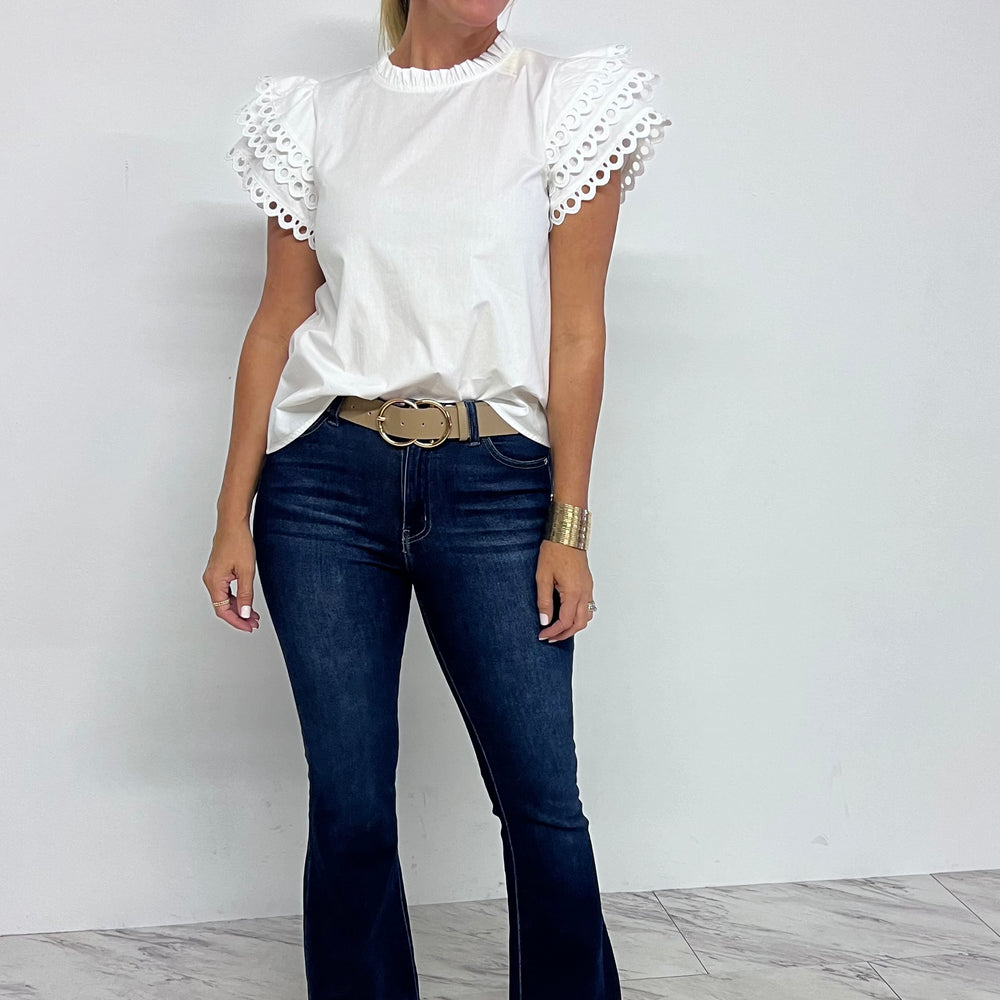 
                  
                    Perfect Day White Circle Detail Top
                  
                