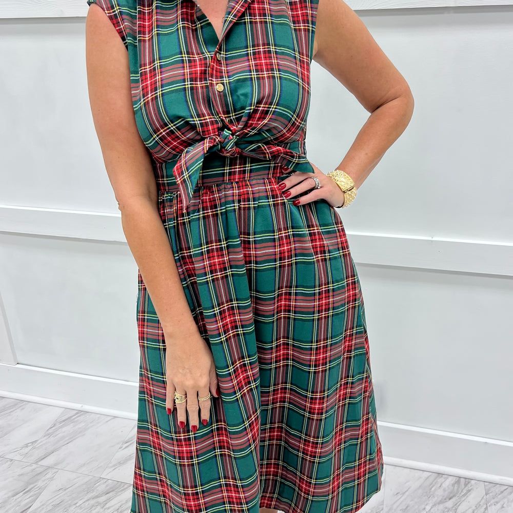 The Holiday Twist Plaid Dress
