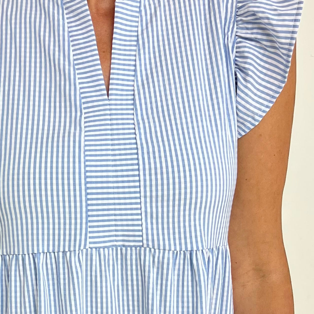 Sabrina Stripe Seersucker Dress-FINAL SALE