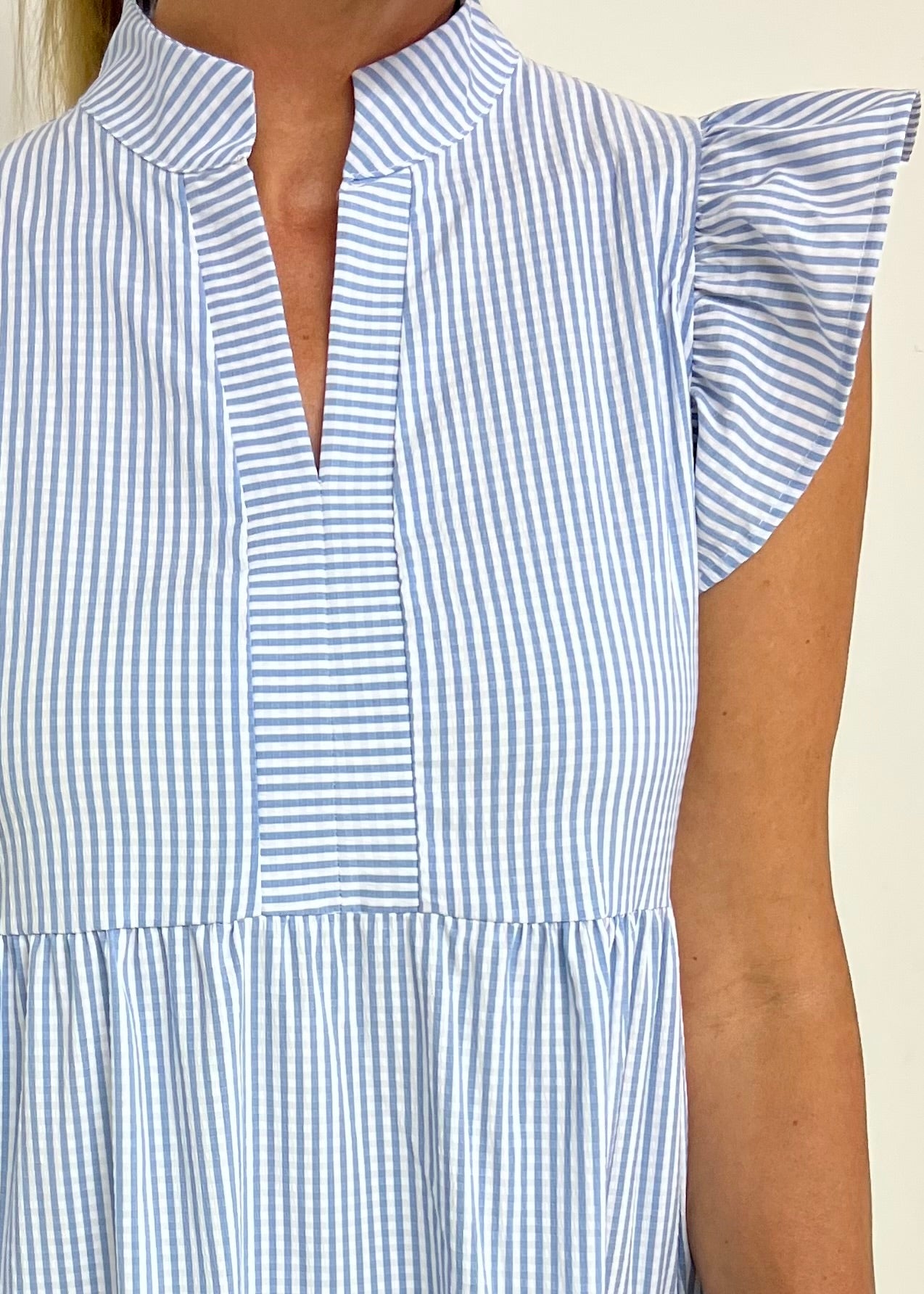 Sabrina Stripe Seersucker Dress-FINAL SALE