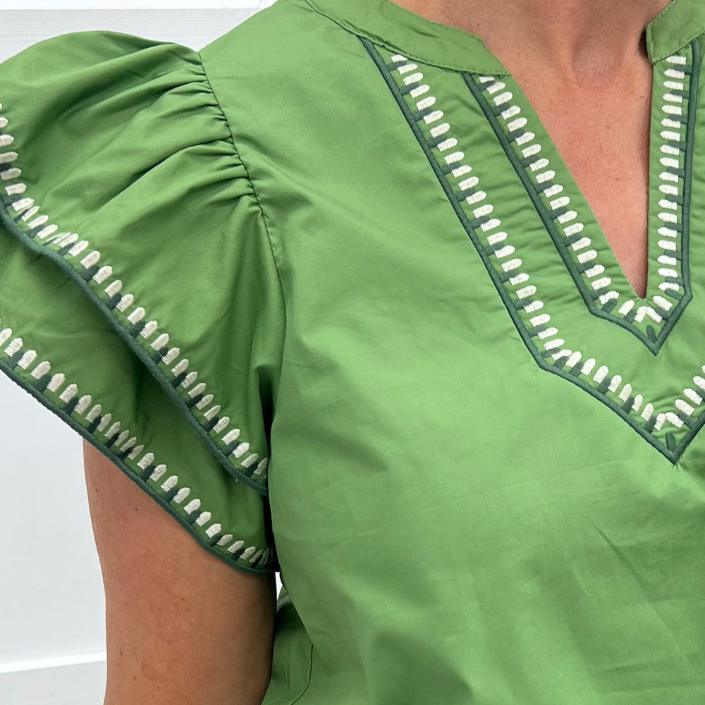 
                  
                    Addison Embroidered Top (Olive)
                  
                