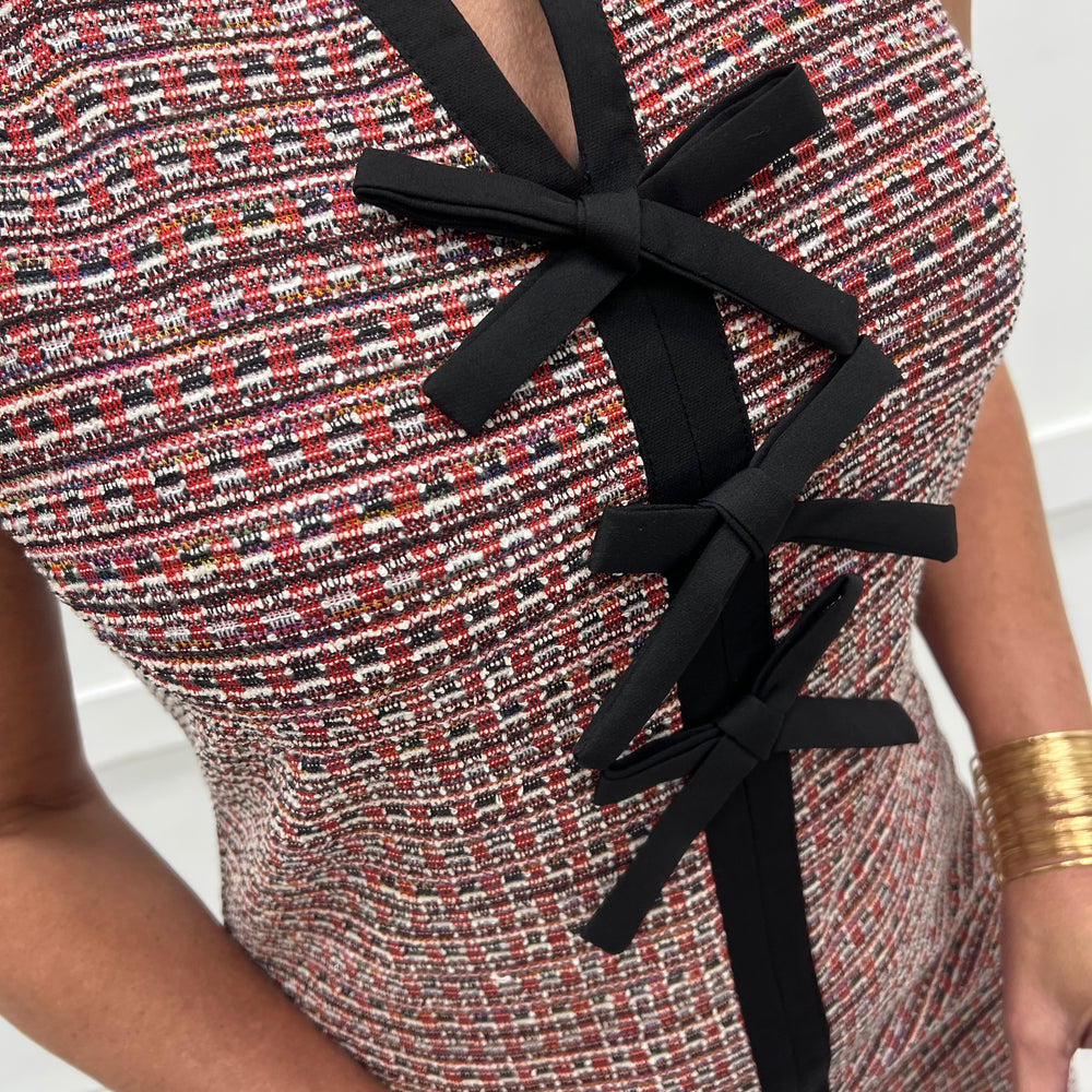 Hollie Tweed + Bow Dress