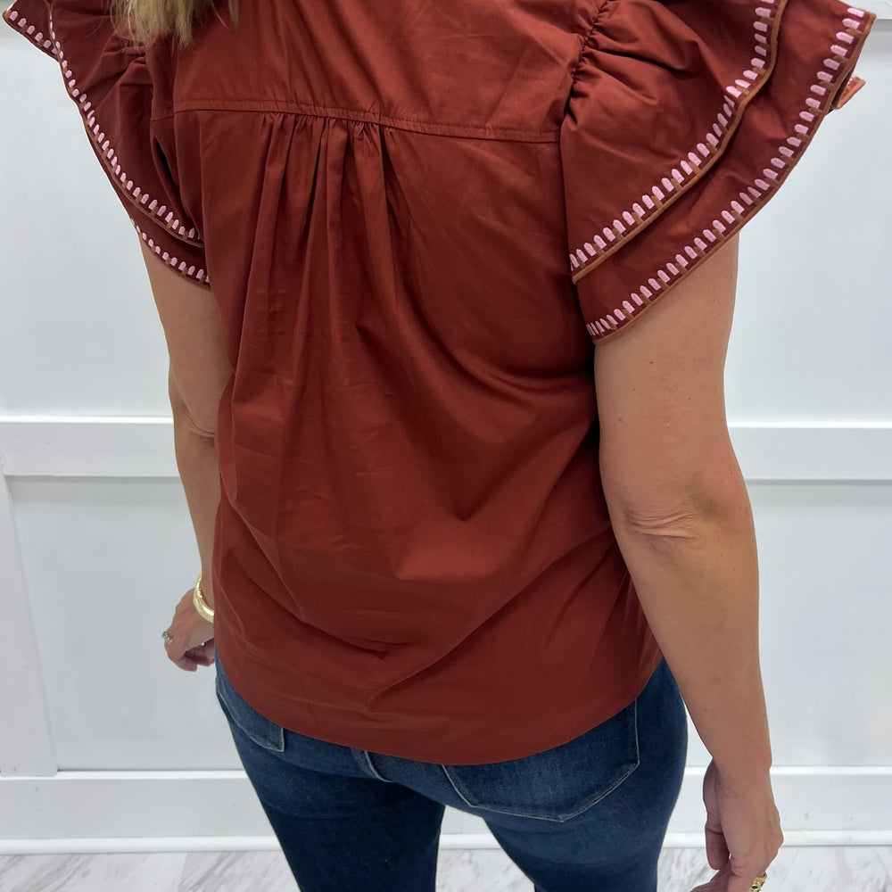 
                  
                    Addison Embroidered Top (Brick)
                  
                