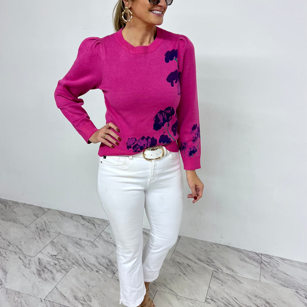 
                  
                    Francesca Pink Floral Sweater
                  
                