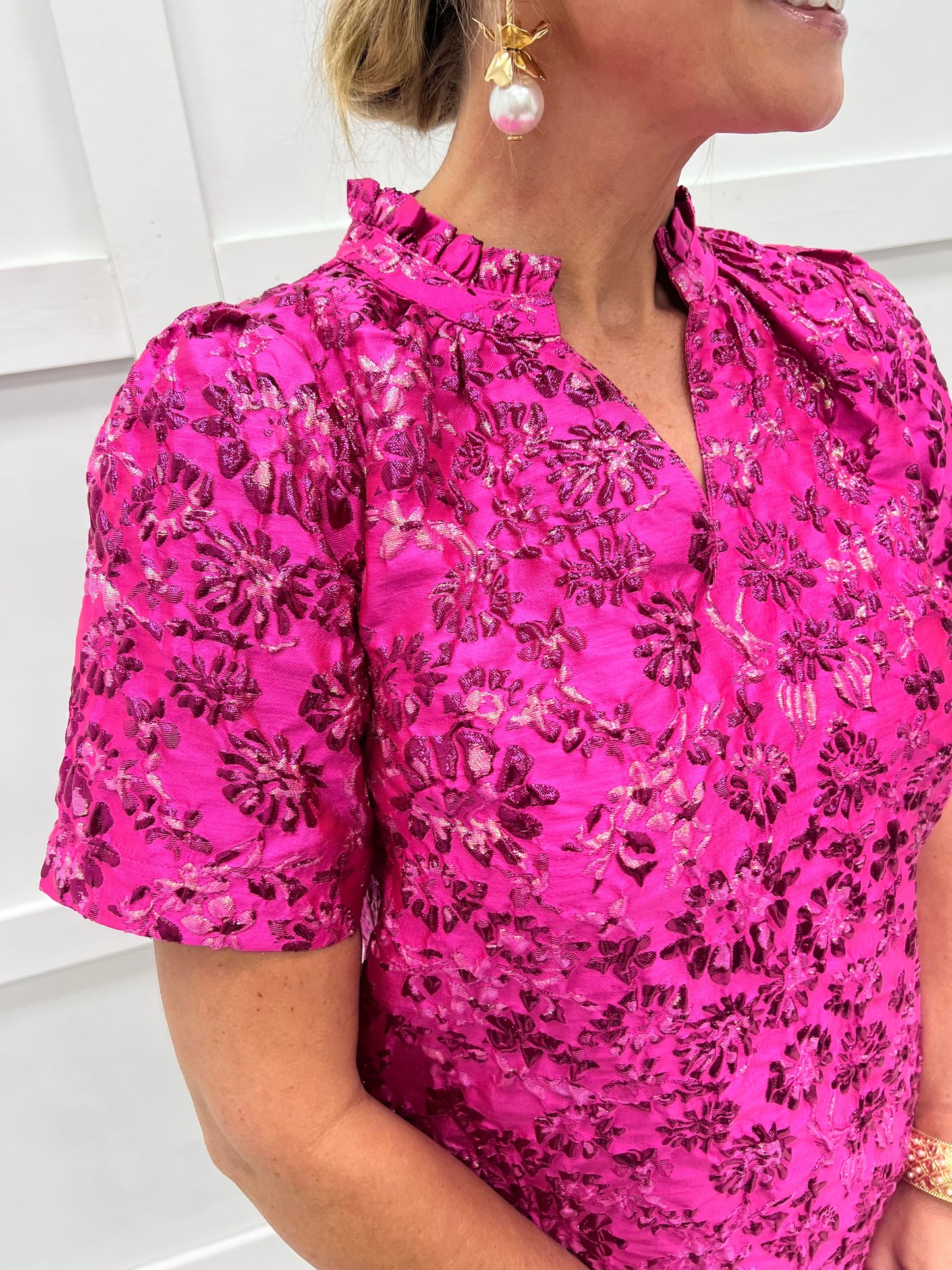 Making Magic Pink V.Neck Dress