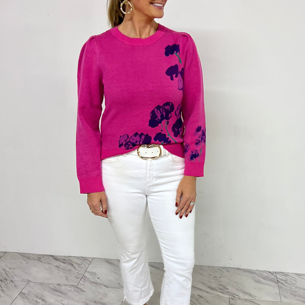 Francesca Pink Floral Sweater