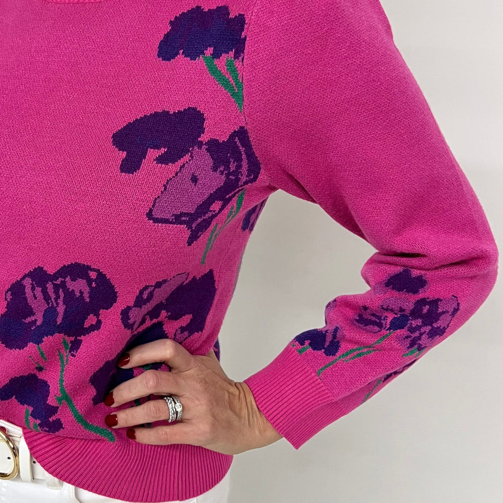 Francesca Pink Floral Sweater