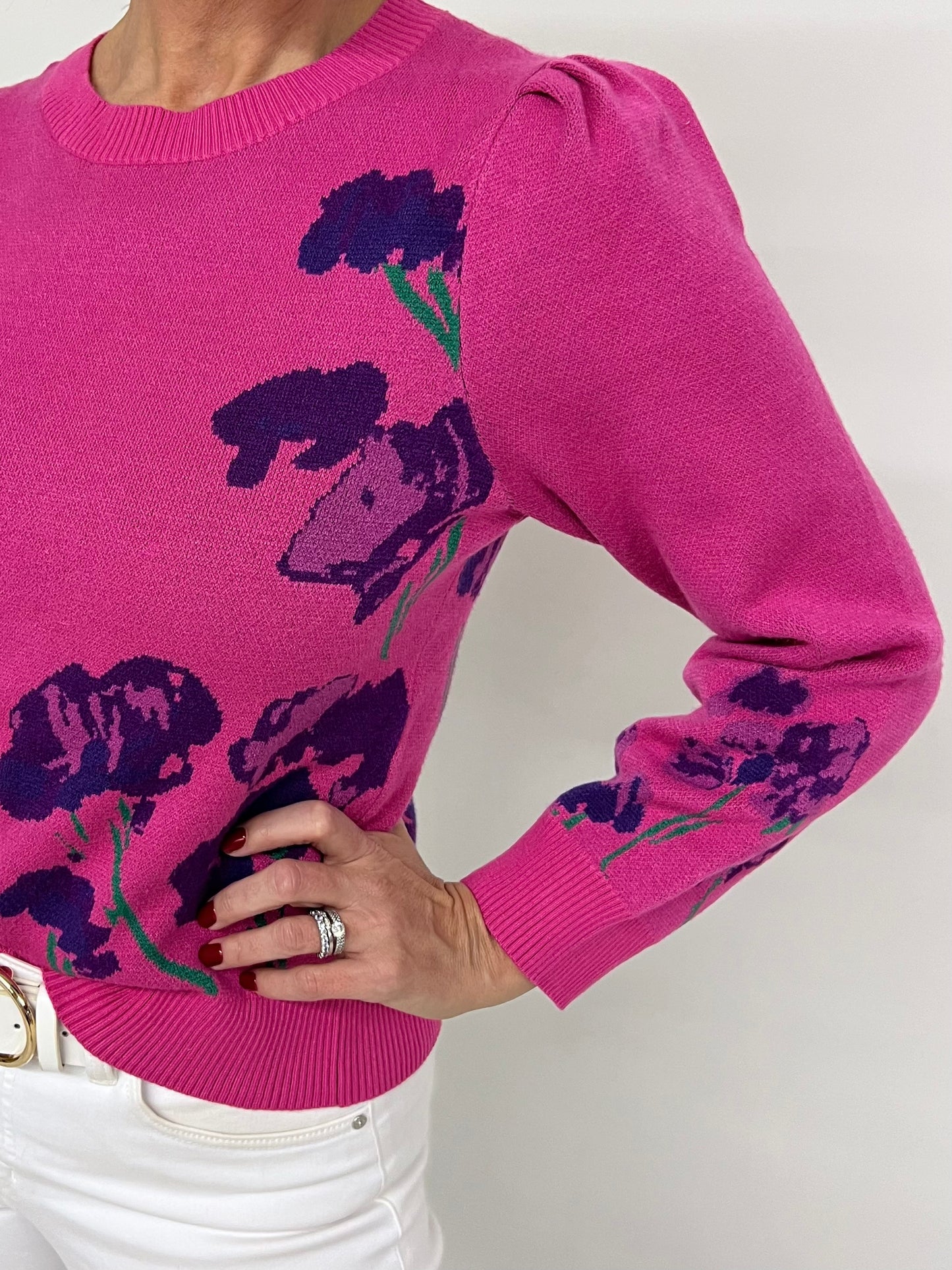 Francesca Pink Floral Sweater