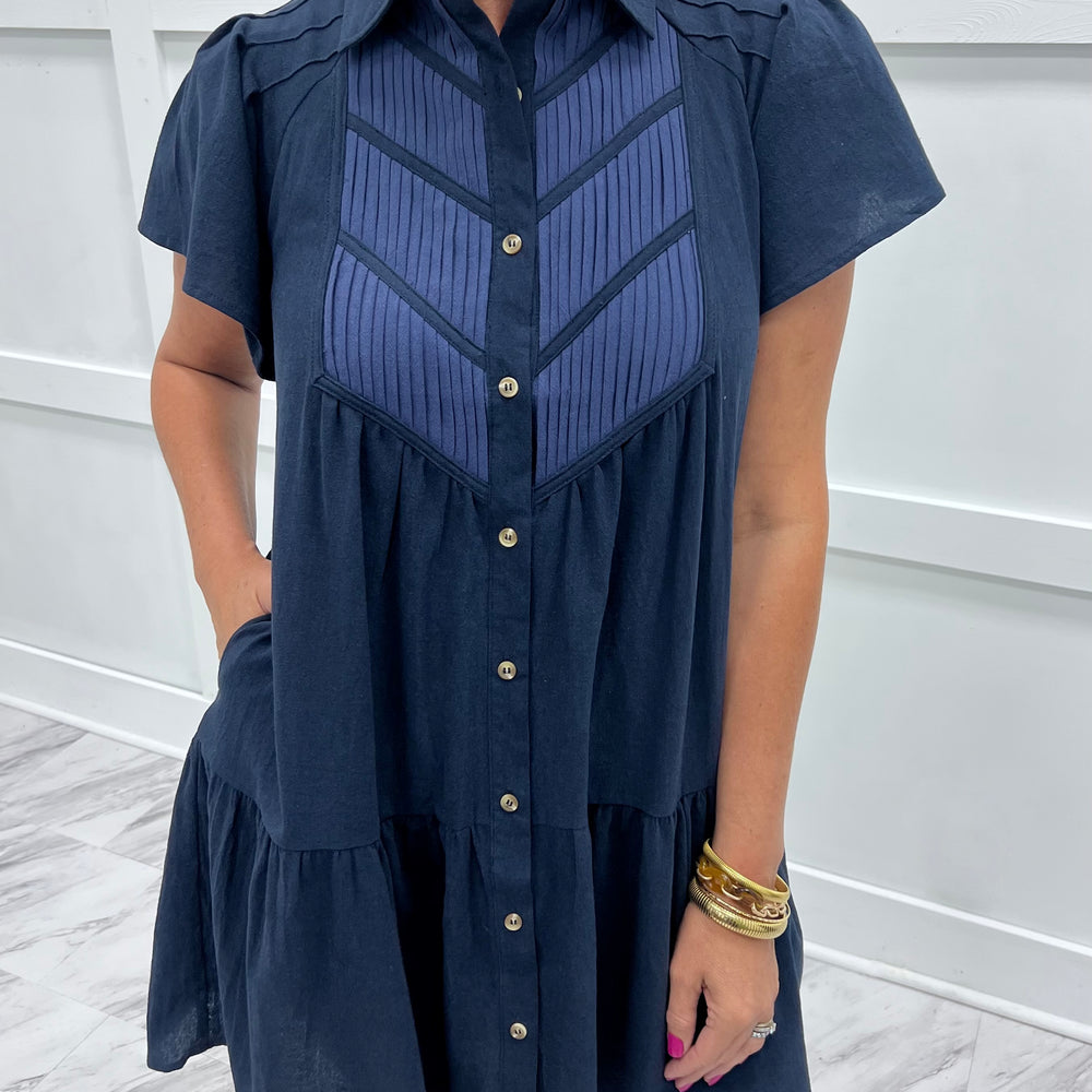 Point Of View Dress (Navy)