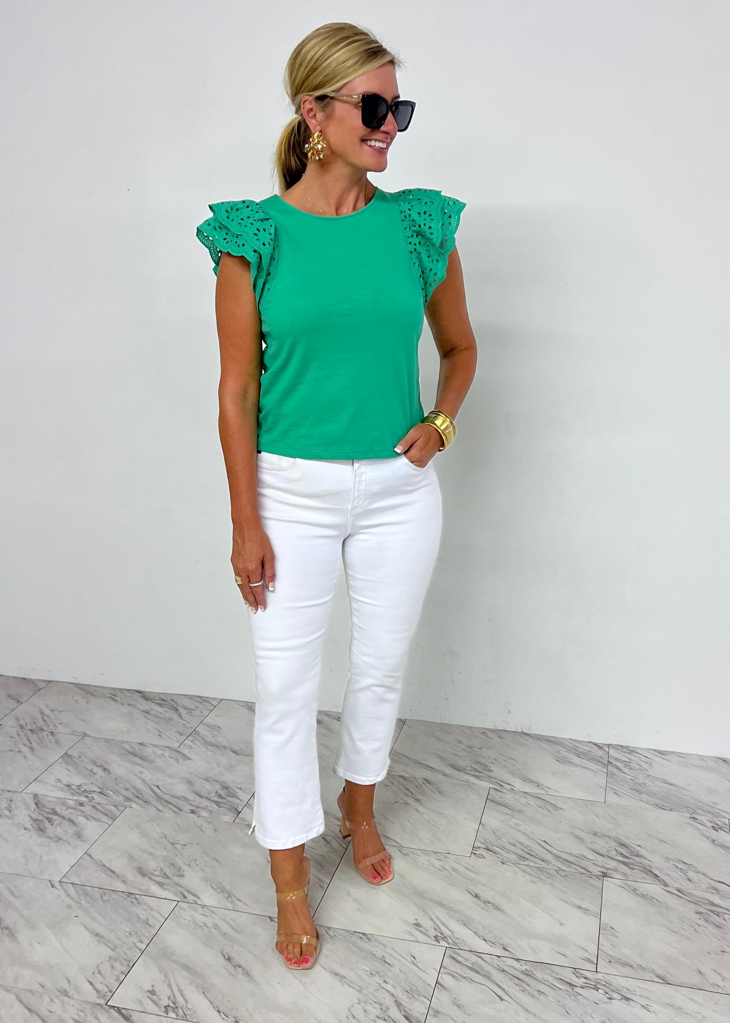 Kelley Eyelet Top