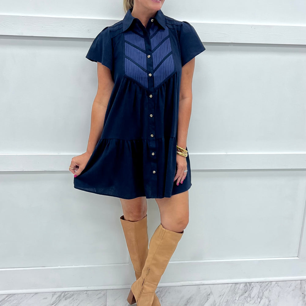 Point Of View Dress (Navy)