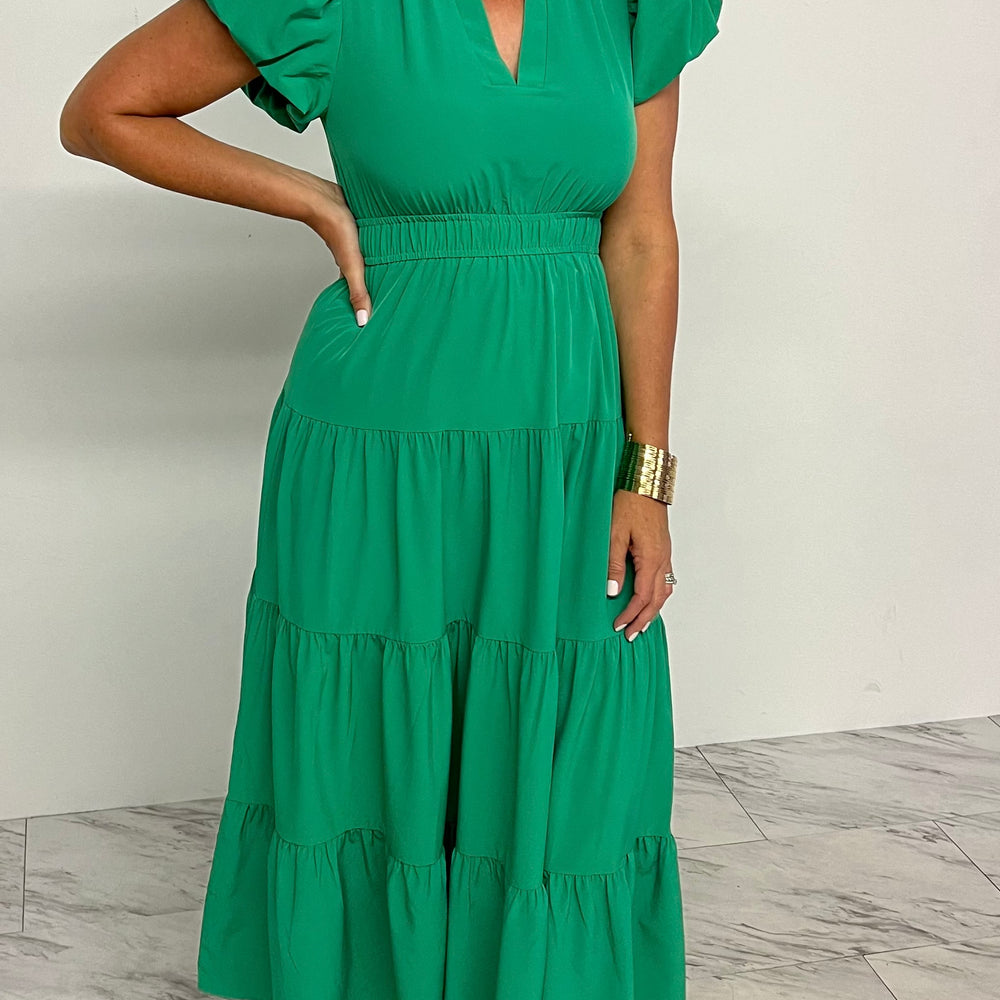 Gabriella Green Maxi Dress