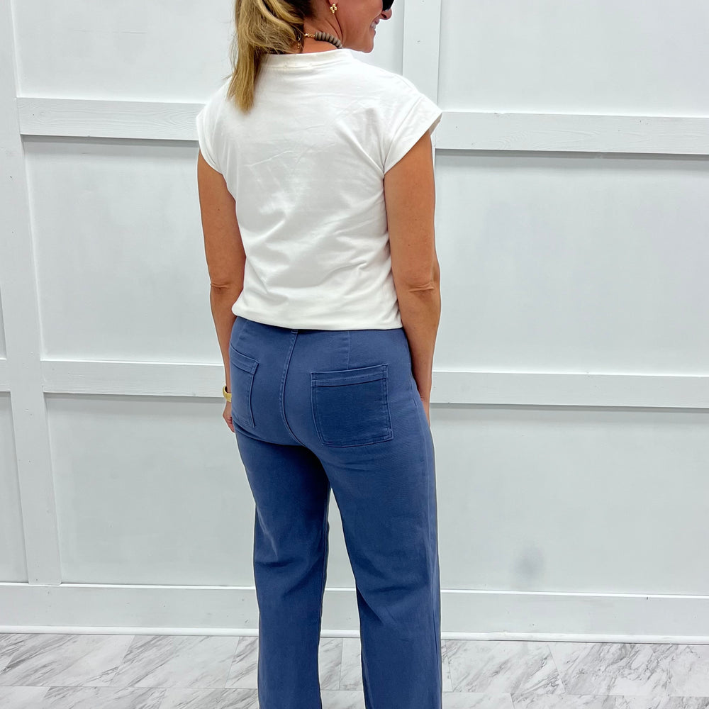 
                  
                    Novie Dusty Navy Denim Pants
                  
                
