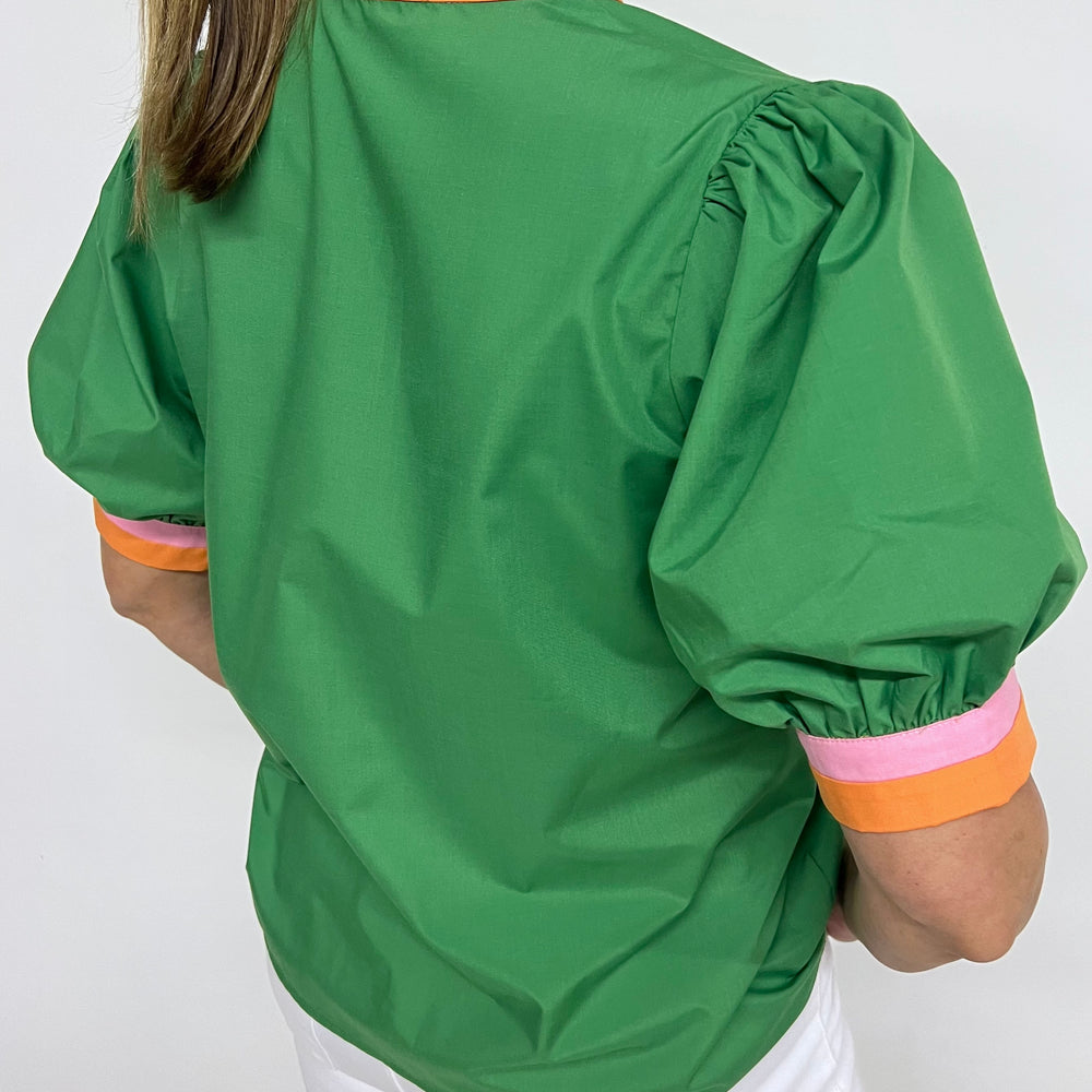 
                  
                    Can't Forget You Stripe Detail Top (Green)
                  
                