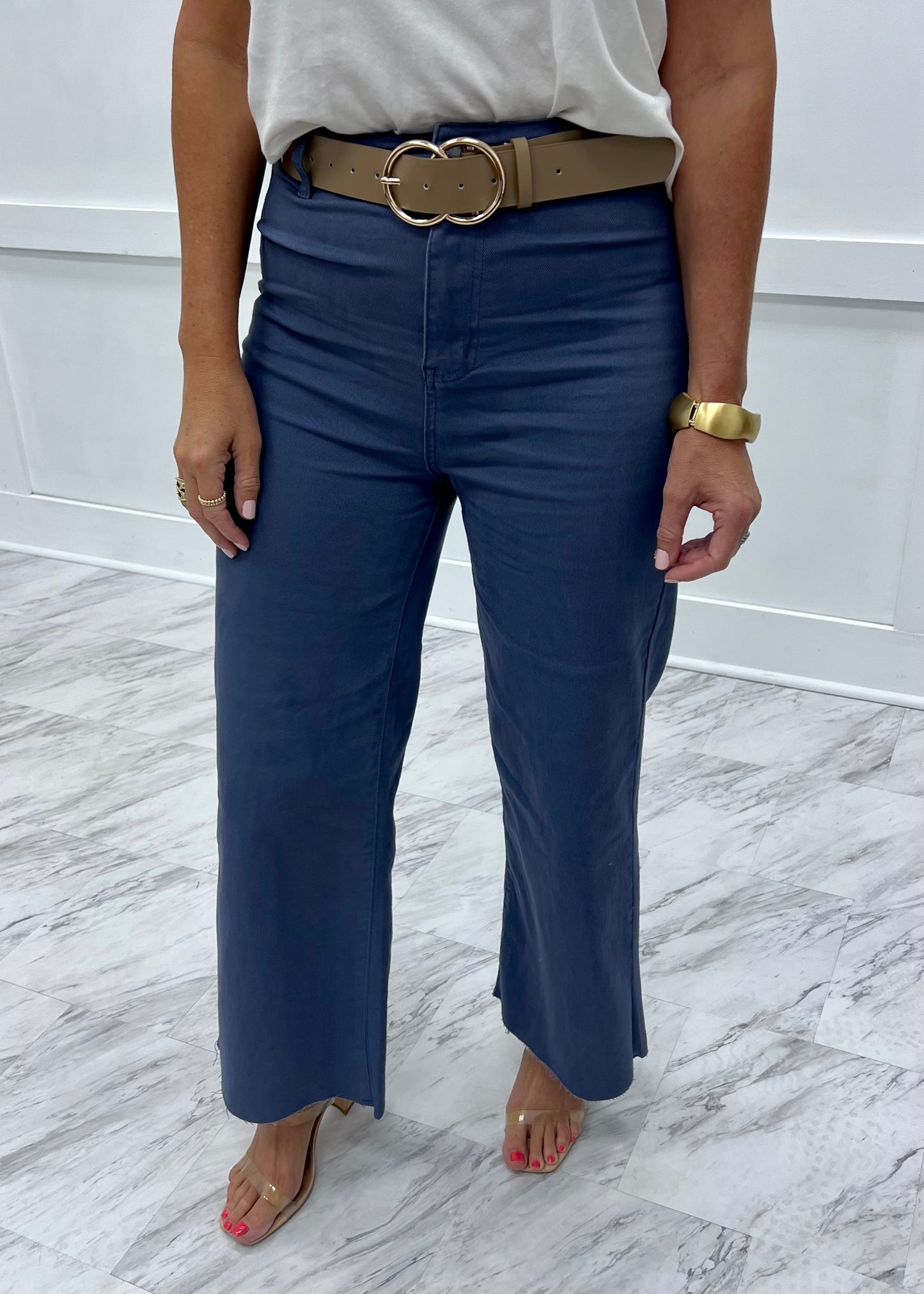 Novie Dusty Navy Denim Pants