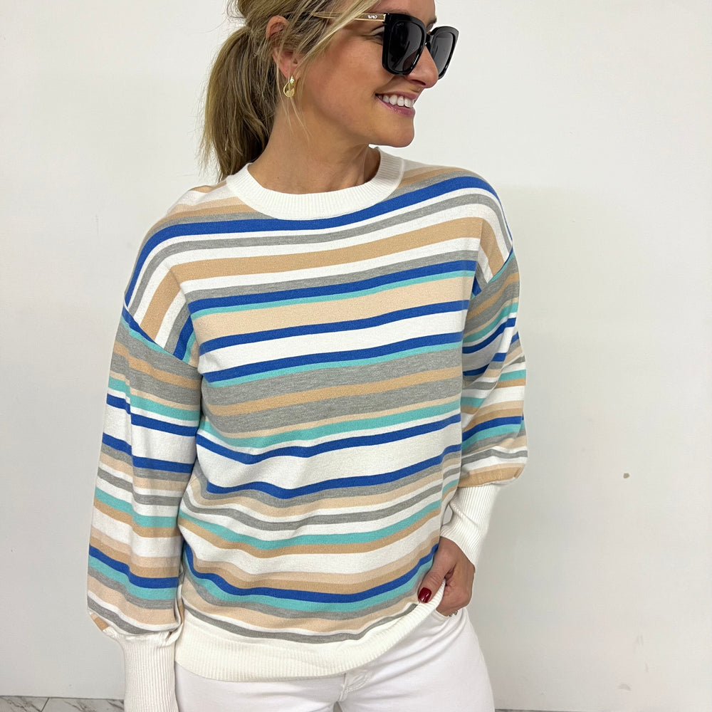 
                  
                    Weekend Wander Stripe Sweater (Blue)
                  
                