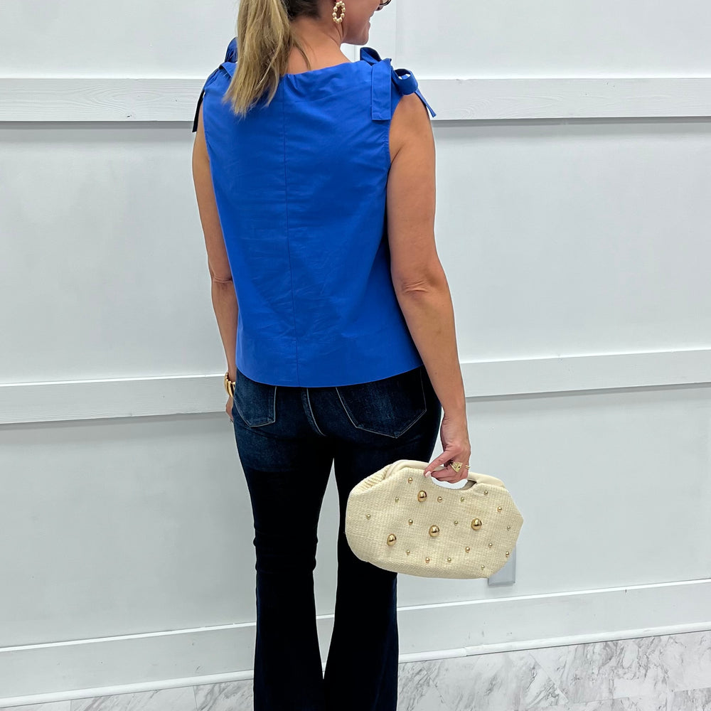 
                  
                    Brilliant Blue Tie Detail Top
                  
                