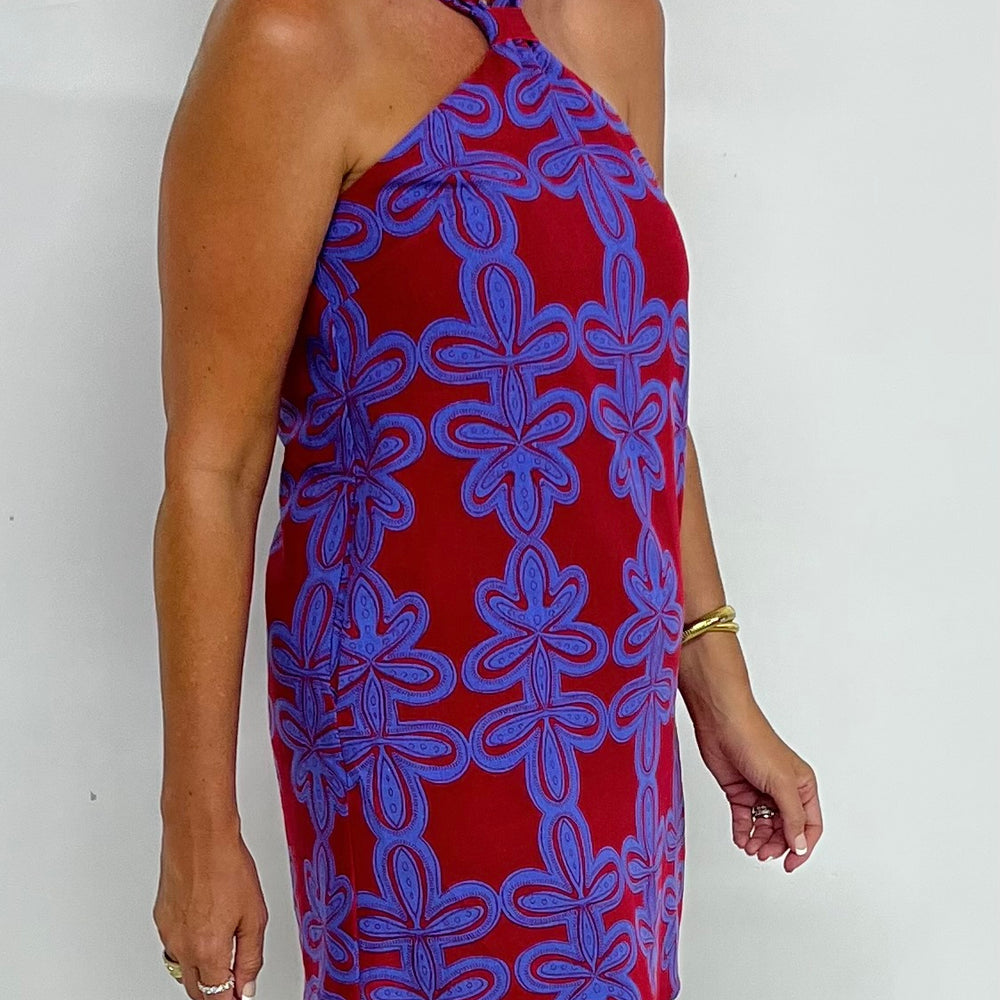 
                  
                    With Love Print Halter Dress
                  
                