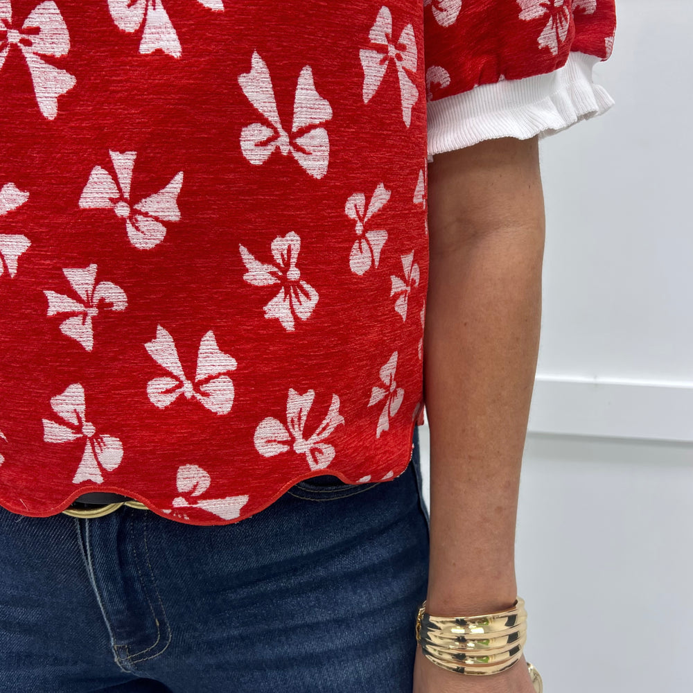 Wrapped In Red Bow Top