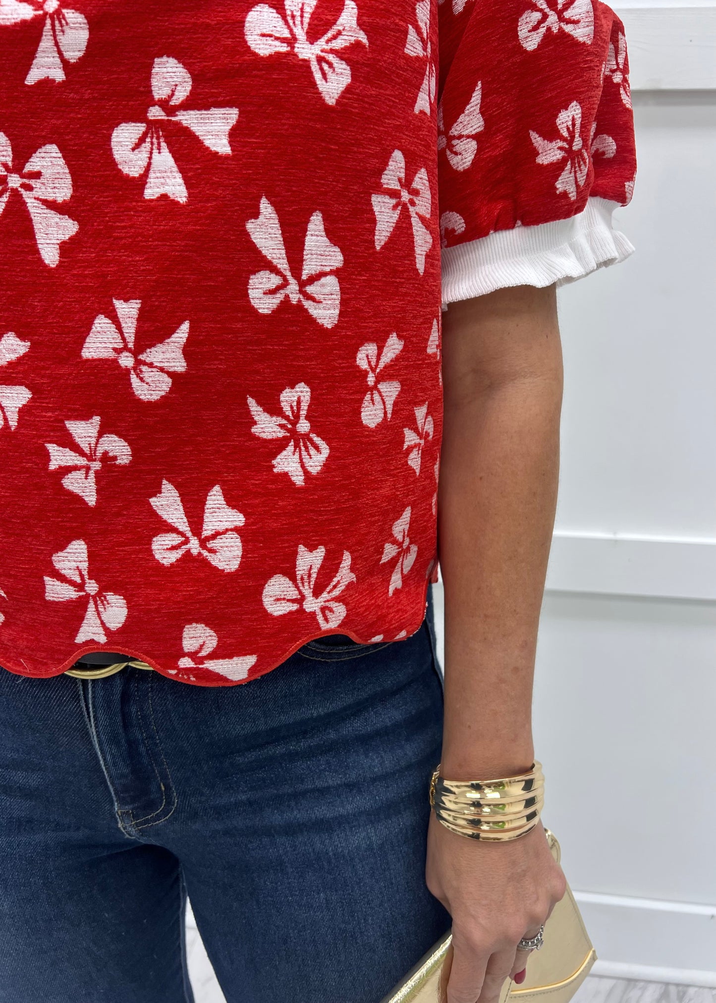 Wrapped In Red Bow Top