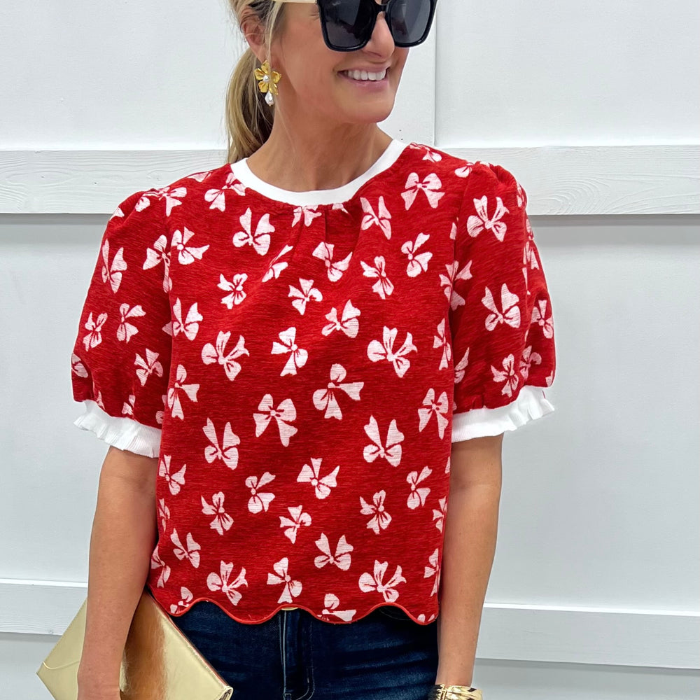 Wrapped In Red Bow Top