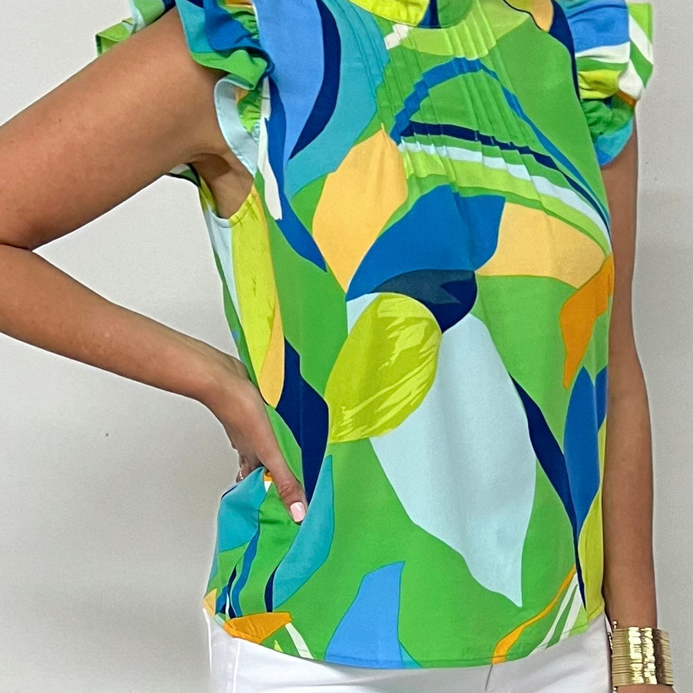 
                      
                        Bali Green Print Top - FINAL SALE
                      
                    